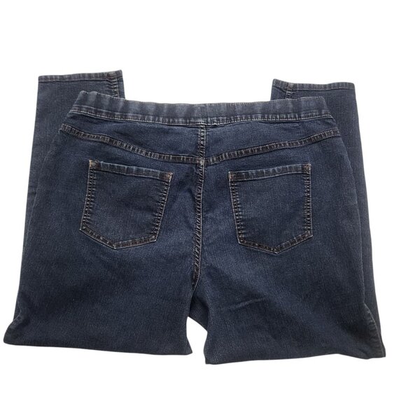 Lane Bryant Jeans Womens 22 Blue High Rise Pull On Denim Stretch Pants - Picture 5 of 7